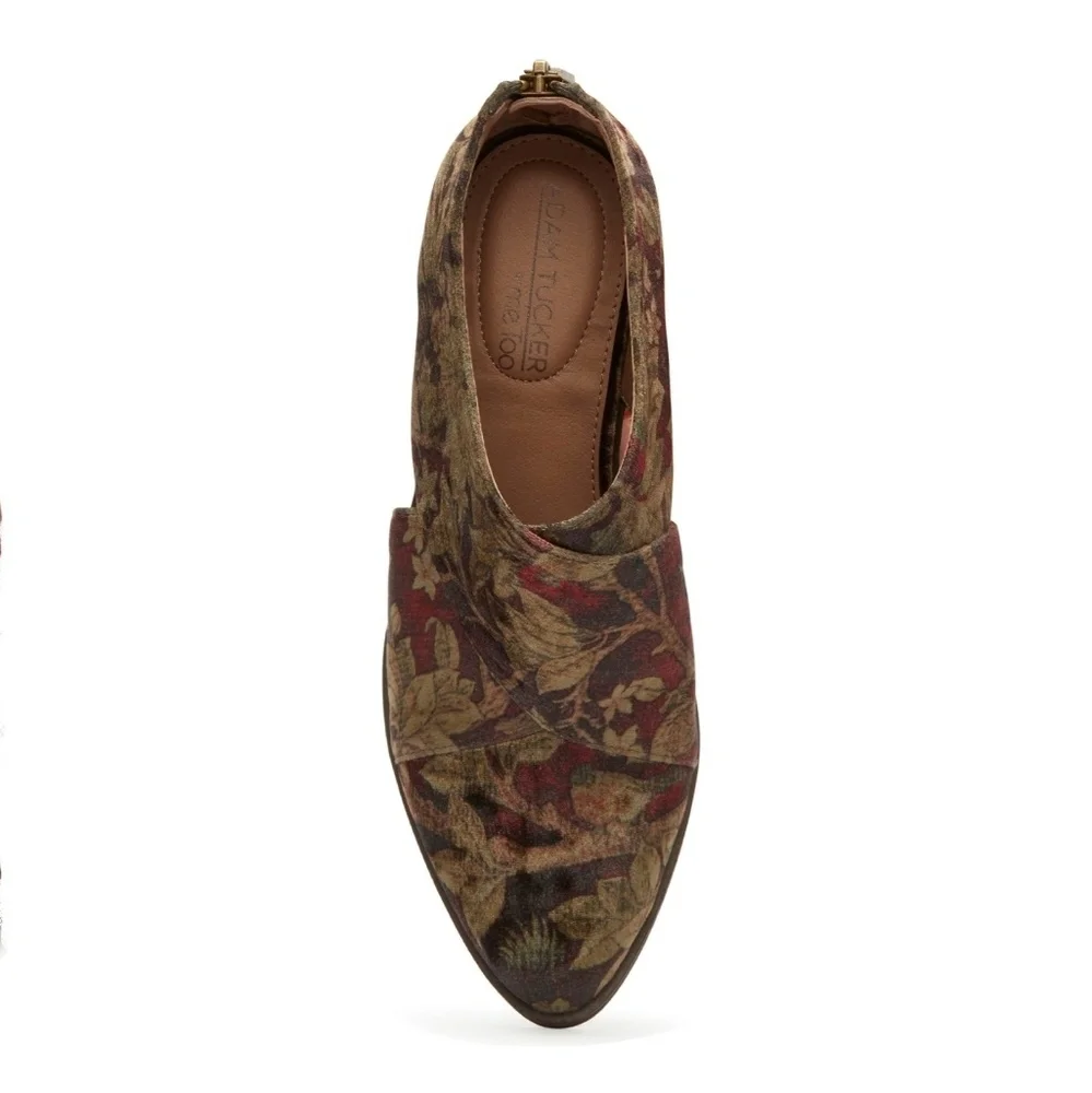 Chic Adam Tucker Velvet Floral Booties - Picture 4 of 6